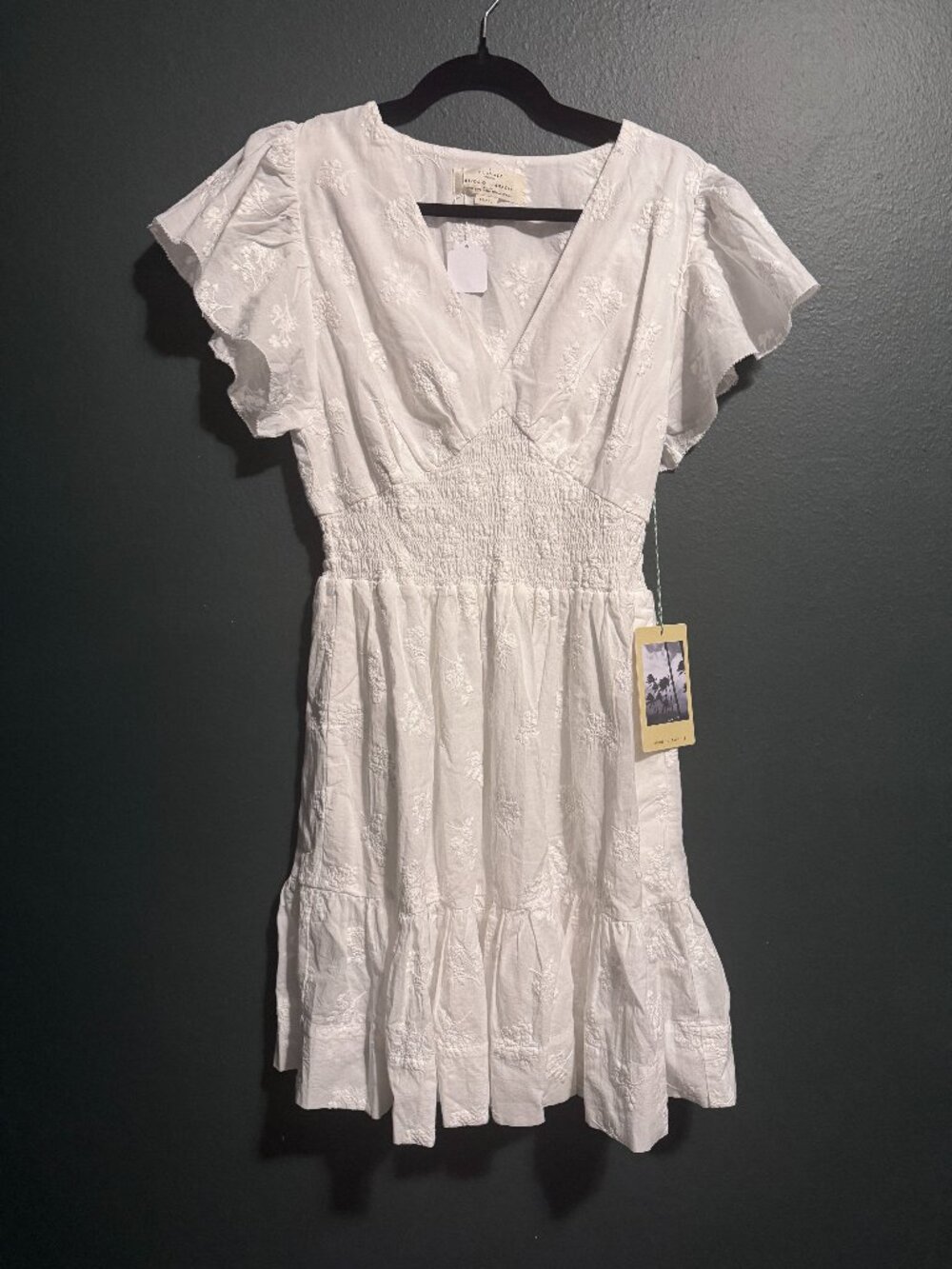 Birds of Paradis by Trovata white eyelet mini dress